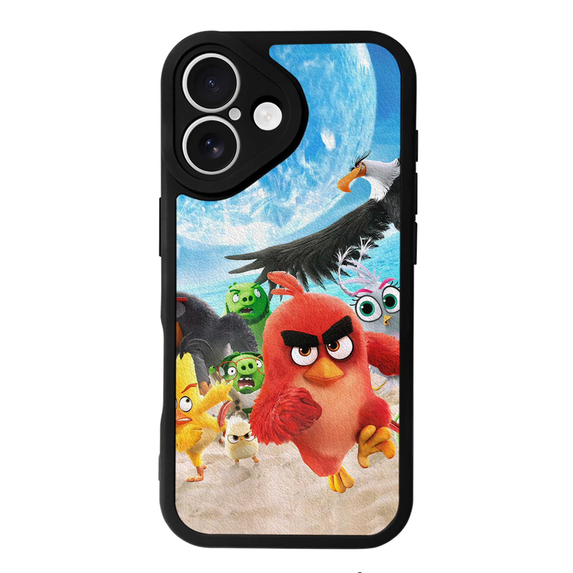 （画像用） Angry Birds アングリーバード 【iPhone 16シリーズ対応】シリコンスマホケース（レザー調） 材質：シリコン